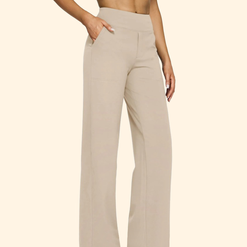 🔥Loose, high-waisted business trousers with an informal waistban