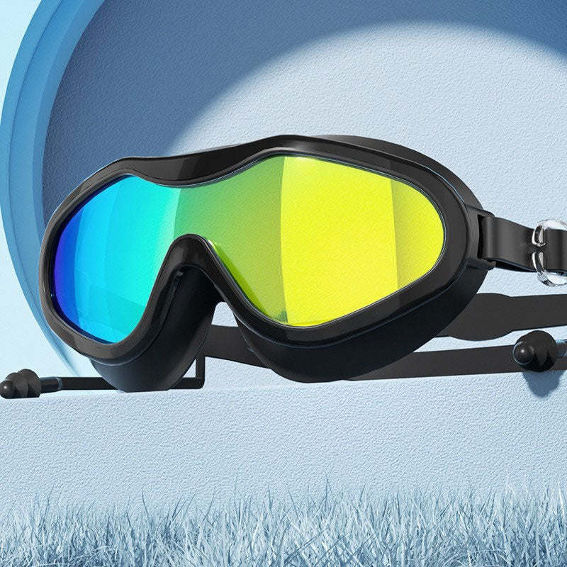 Adult large-frame swimming goggles with mudguard🏊‍♂️