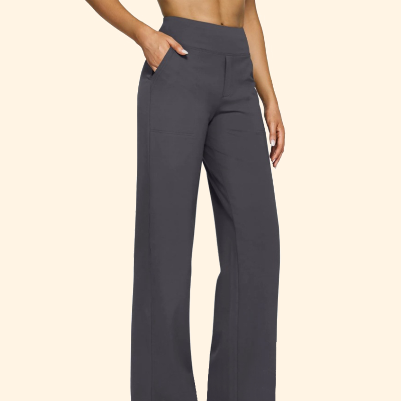 🔥Loose, high-waisted business trousers with an informal waistban