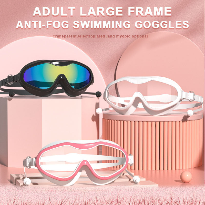 Adult large-frame swimming goggles with mudguard🏊‍♂️