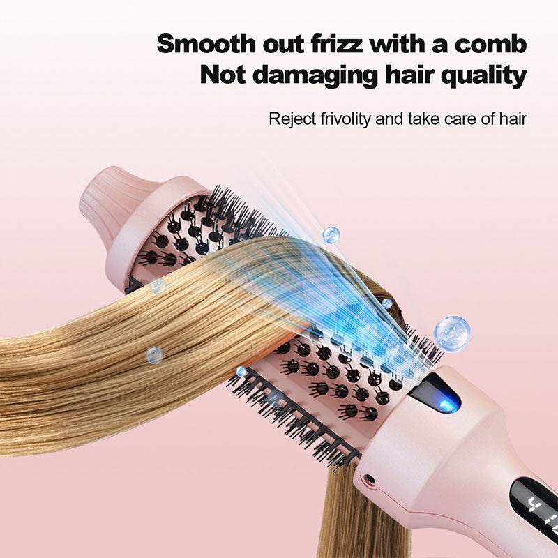 2-in-1 Fluffy Hair Straightening Comb & Curling Iron