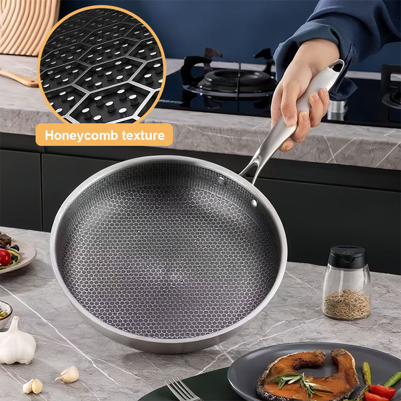 🍳Stainless Steel Non-Stick Frying Pan: Healthy & Versatile for Every Kitchen 🍳