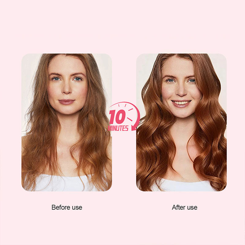 2-in-1 Fluffy Hair Straightening Comb & Curling Iron