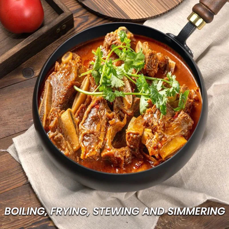 ⏳Time-limited Special⌛Uncoated Thick Iron Pot