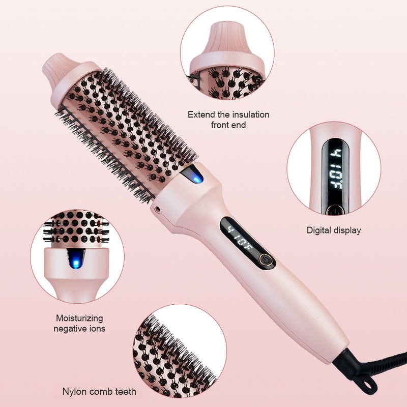 2-in-1 Fluffy Hair Straightening Comb & Curling Iron