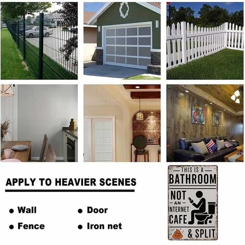 "This Is A Bathroom, Not An Internet Cafe" – Funny Vintage Metal Wall Sign