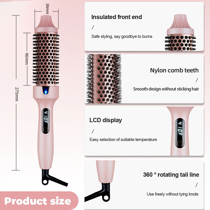 2-in-1 Fluffy Hair Straightening Comb & Curling Iron