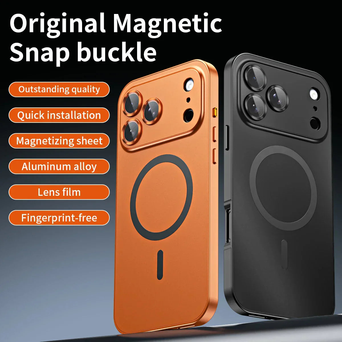 Aluminum Frame Magnetic Cover For iPhone
