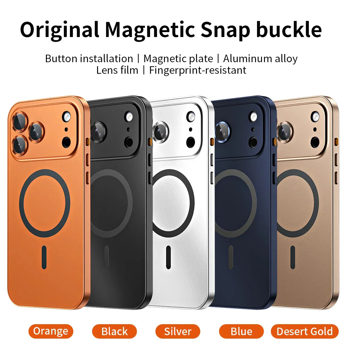Aluminum Frame Magnetic Cover For iPhone